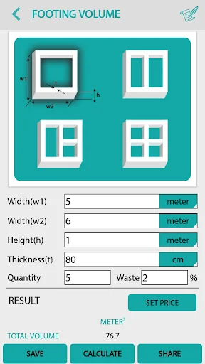 Civil: Concrete Calculator screenshot 3