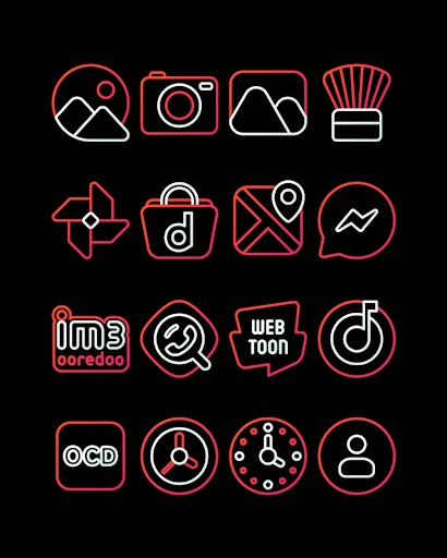 RoseLine Red – Icon Pack screenshot 3