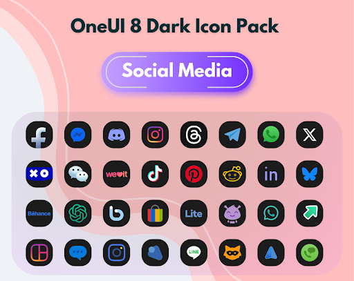 OneUI 8 Dark Icon Pack screenshot 3