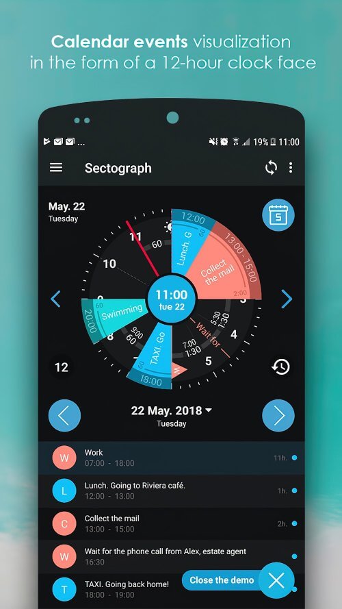 Sectograph screenshot 3