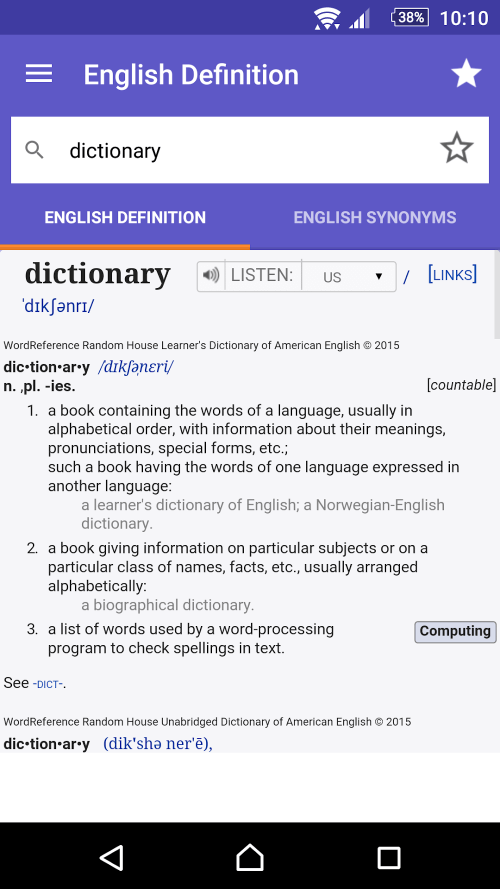 WordReference.com Dictionaries screenshot 3