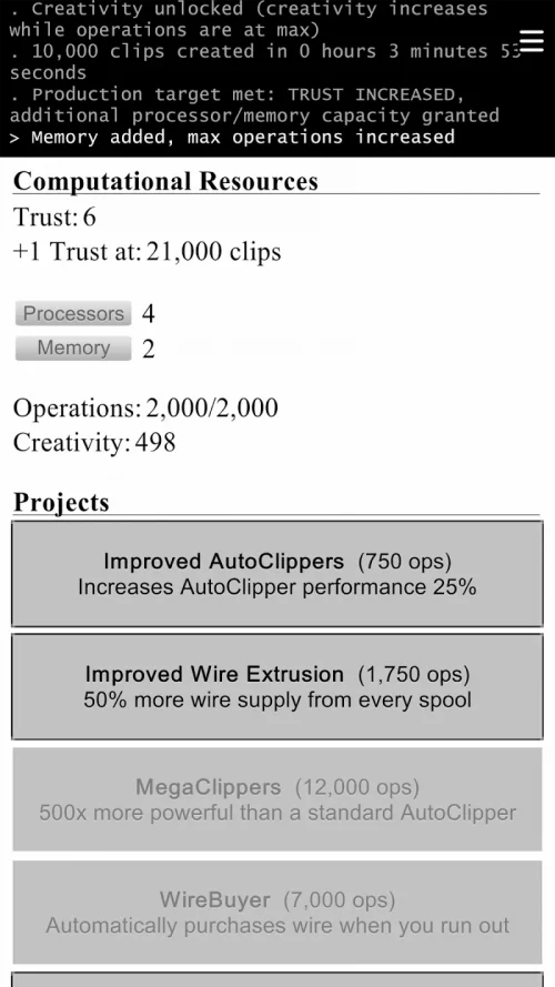 Universal Paperclips screenshot 4