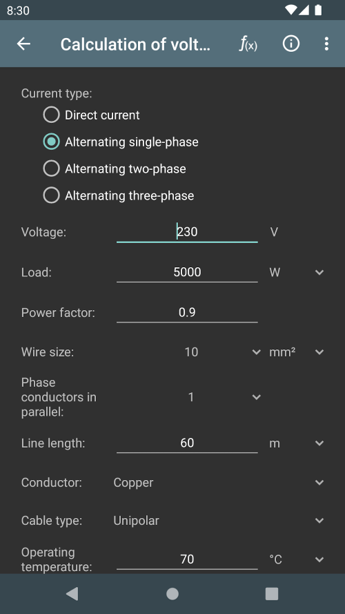 Electrical Calculations screenshot 4