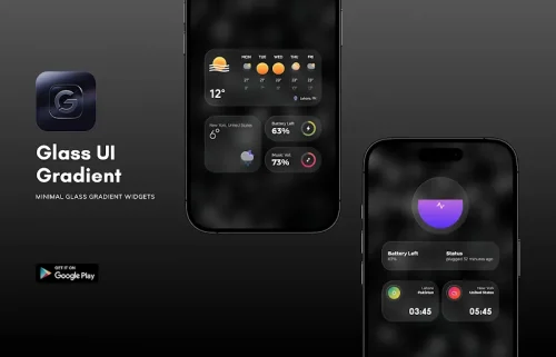 Glass UI Gradient KWGT screenshot 4