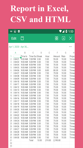 Timesheet MOD screenshot 4