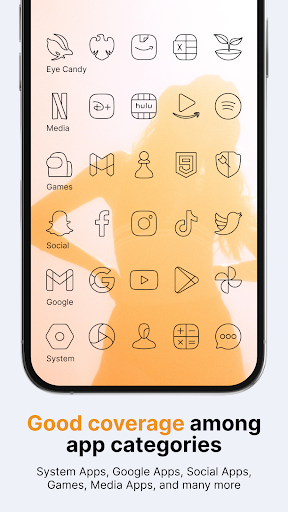 Vera Outline Black: Icon Pack screenshot 4
