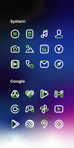 Aline Green: linear icon pack screenshot 4