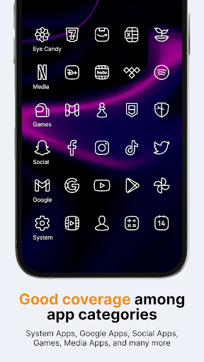 Caelus White: linear icon pack screenshot 4