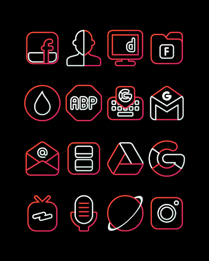 RoseLine Red – Icon Pack screenshot 4