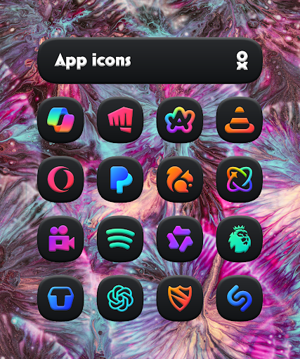 One UI 3D Dark Icon Pack screenshot 4