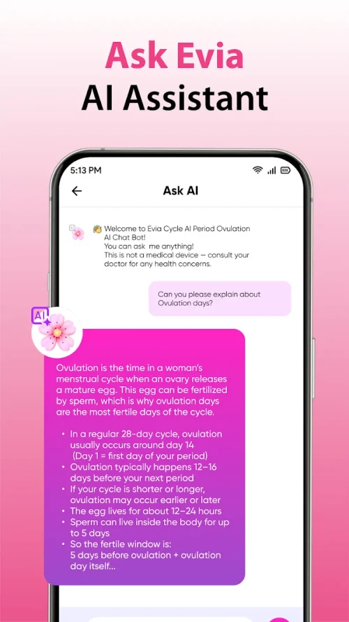 EviaCycle AI Period Ovulation screenshot 4