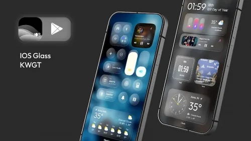 iOS Glass KWGT iOS 26 Inspired MOD screenshot 4
