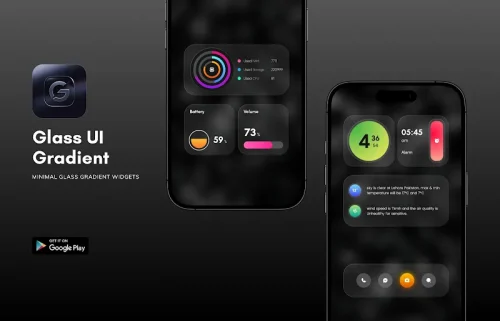 Glass UI Gradient KWGT screenshot 5