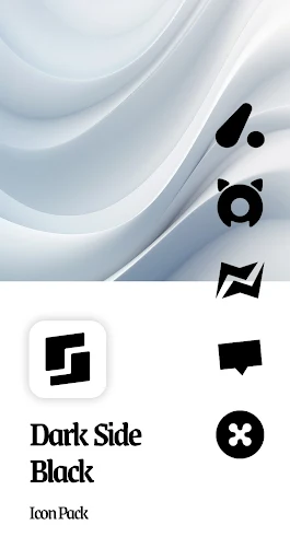 Dark Side Black Icon Pack screenshot 5