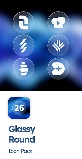 Glassy Round OS Icon Pack MOD screenshot 5
