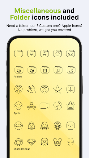 Vera Outline Black: Icon Pack screenshot 5