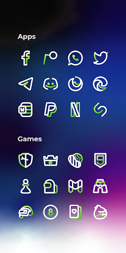 Aline Green: linear icon pack screenshot 5