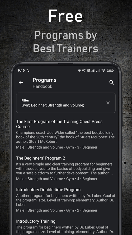 GymUp PRO – workout notebook screenshot 5