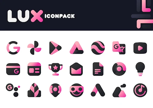 Pink IconPack : LuX (Lux Pink) screenshot 5