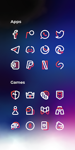 Aline Red: linear icon pack screenshot 5