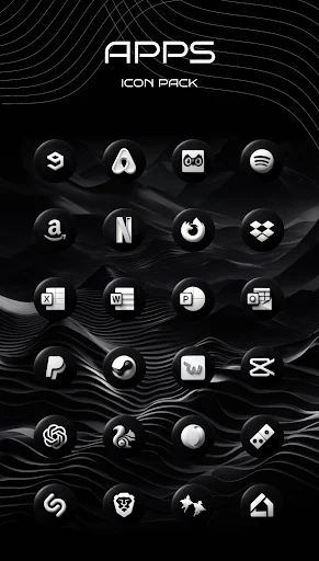 Luna Black Icon Pack screenshot 5