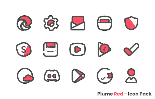 Plume Red – Icon Pack screenshot 5