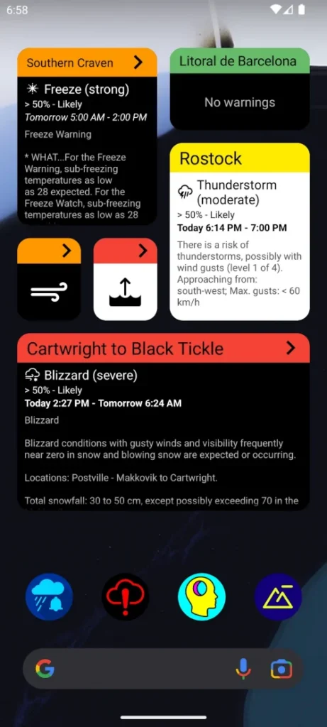 UnWX (Severe Weather Alerts) MOD screenshot 5