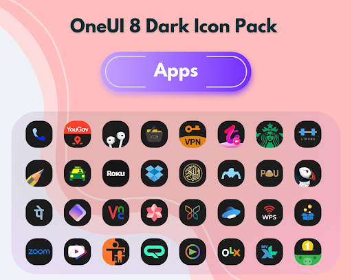 OneUI 8 Dark Icon Pack screenshot 5