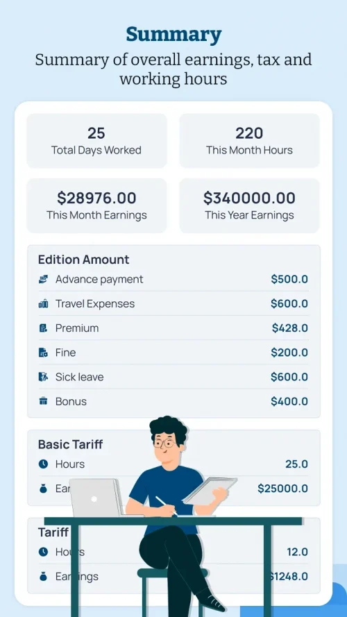 WorkSheet: Log Working Hours screenshot 5