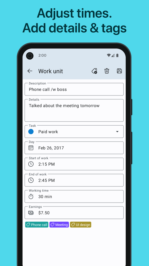 WorkingHours – Time Tracking screenshot 6
