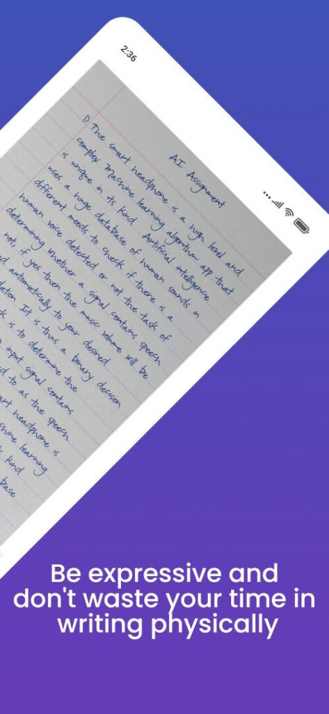 Handwriter: text to assignment screenshot 6