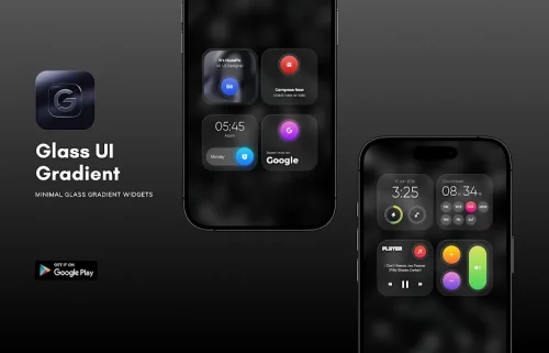 Glass UI Gradient KWGT screenshot 6