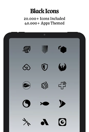 Dark Side Black Icon Pack screenshot 6