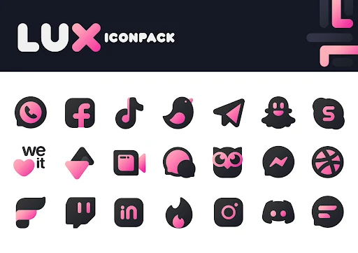 Pink IconPack : LuX (Lux Pink) screenshot 6
