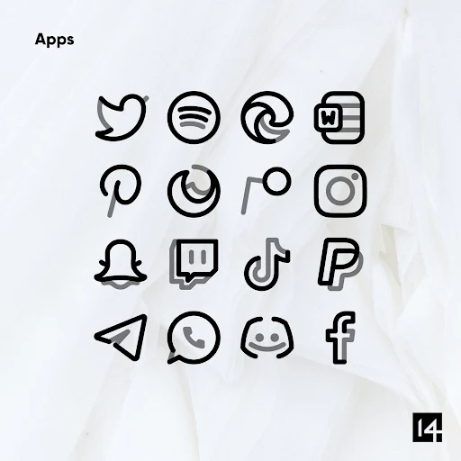 Aline Black: linear icon pack screenshot 6