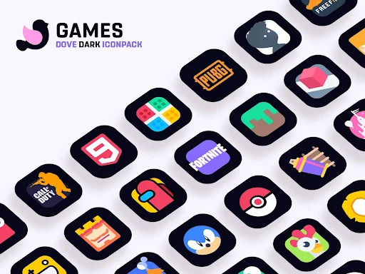Dove Dark : Icon Pack screenshot 6
