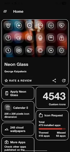 Neon Glass – Icon Pack screenshot 6
