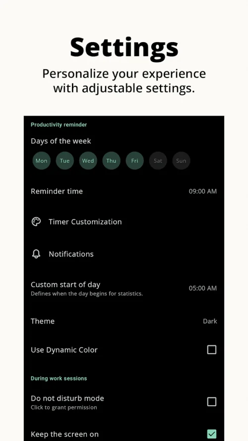 Minimalist Pomodoro Timer (Goodtime) screenshot 6