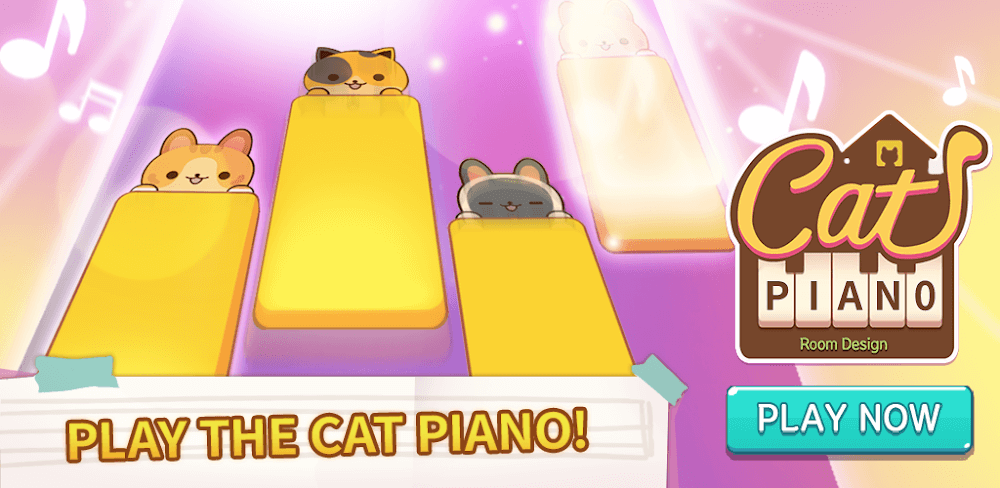 Piano Cat Tiles – Room Design screenshot 1