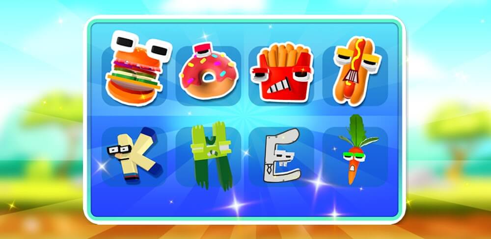 Merge Alphabet Food Battle screenshot 1