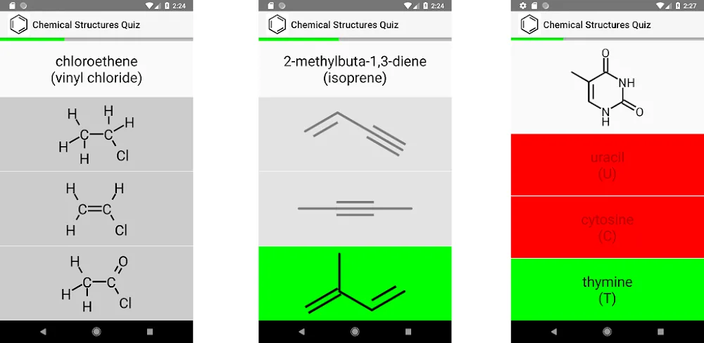 Chemical Structures Quiz screenshot 1