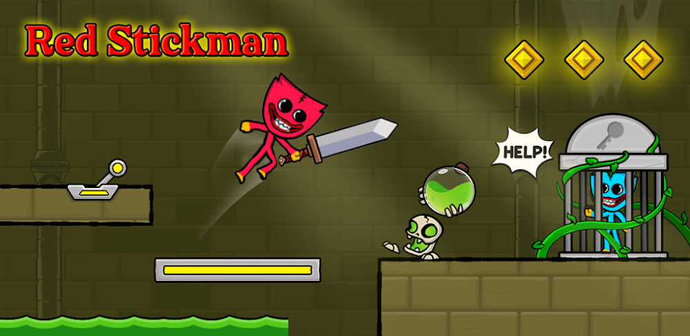 Red Stickman: Stick Adventure screenshot 1
