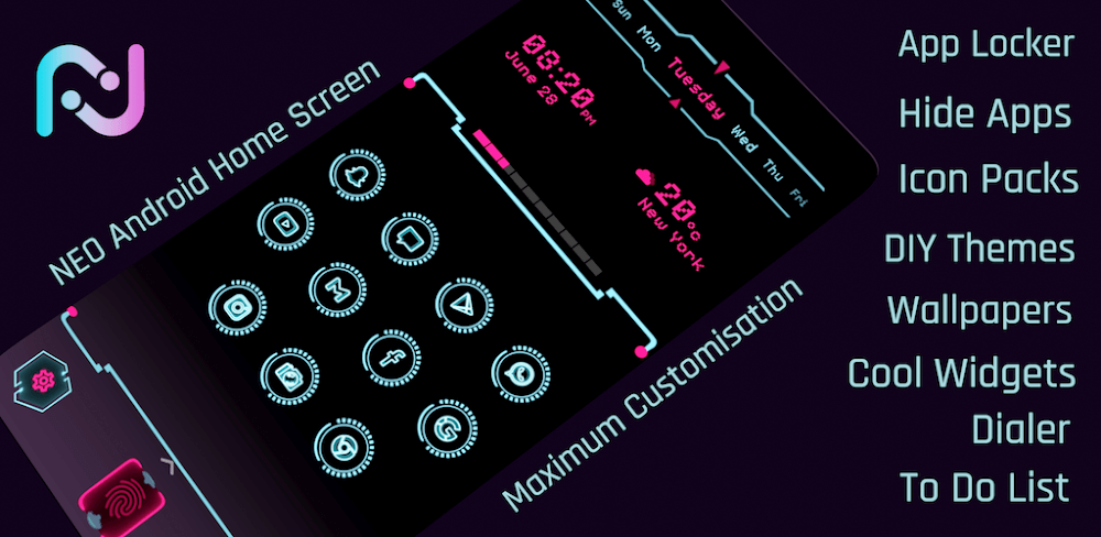 Neo Launcher Hyperion Scifi screenshot 1