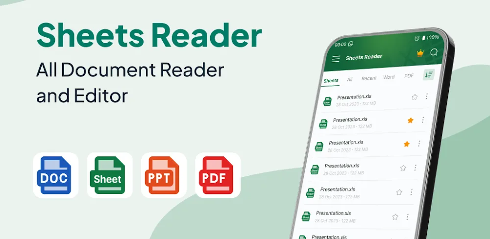 SheetsReader:View, Edit, Share screenshot 1