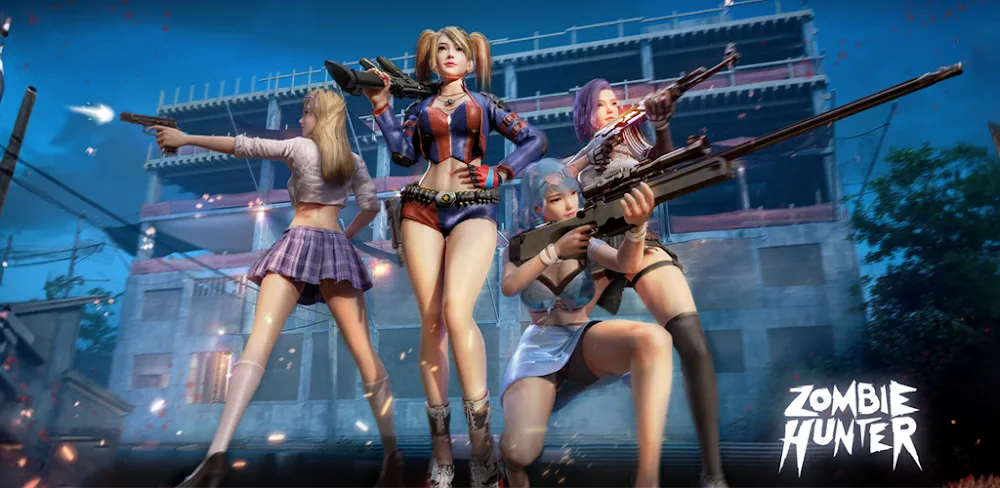 Hot Girl: Shooting Gun Game (Zombie Hunter：Survival) screenshot 1