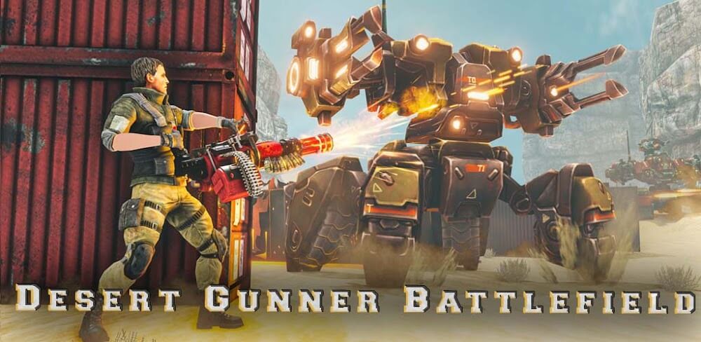 Desert Gunner Machine Gun screenshot 1