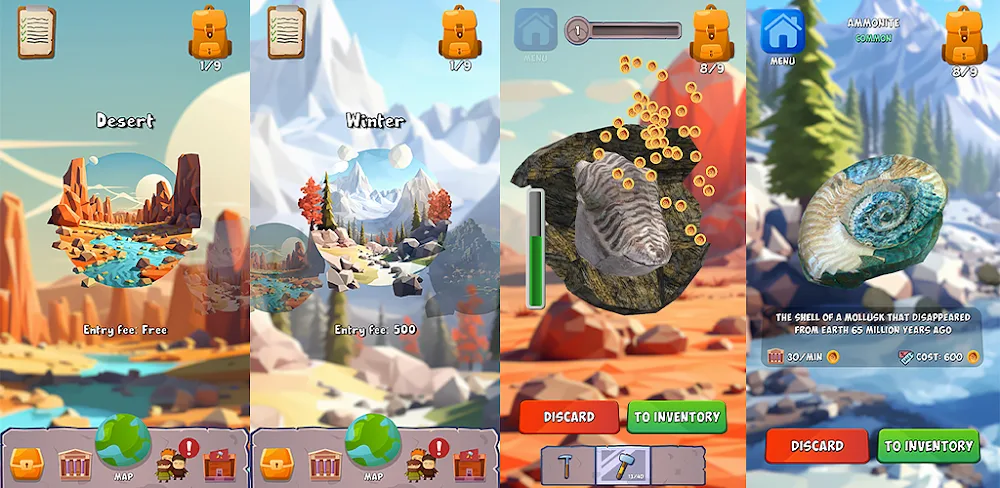 Dino & Fossil Hunter Tap Idle screenshot 1