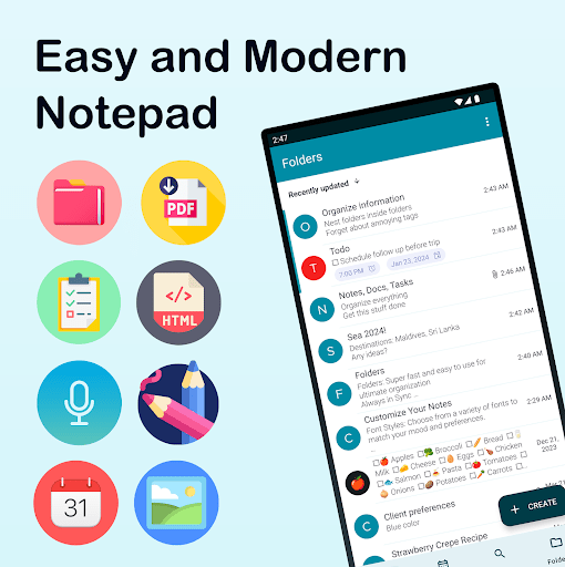 Teka Notes MOD screenshot 1