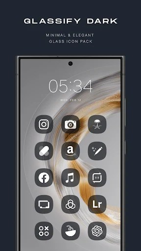 Glassify Dark Icon Pack screenshot 1