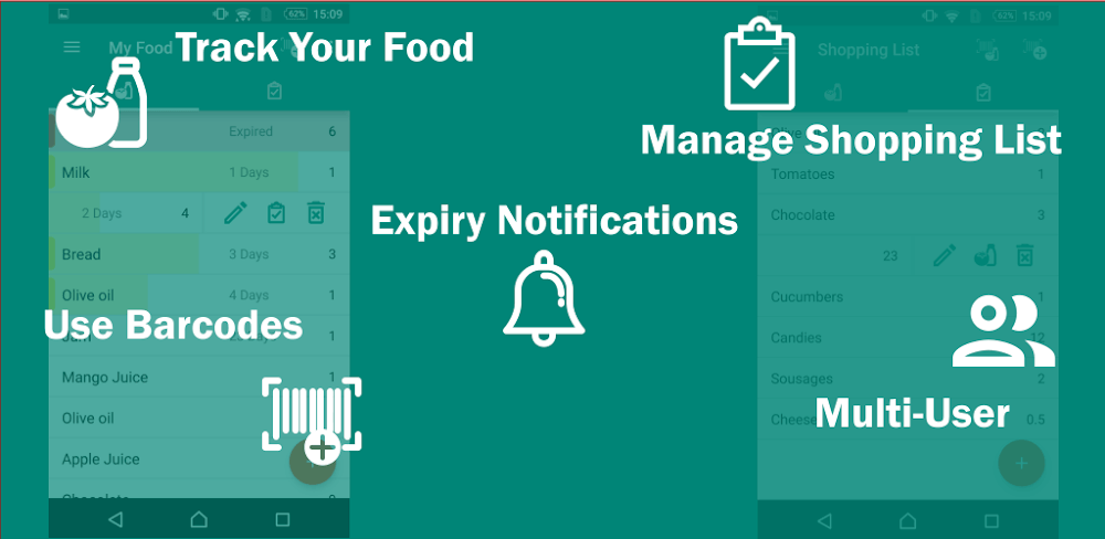 Food List Tracking & Shopping screenshot 1